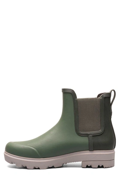Bogs Holly Waterproof Chelsea Boot In Green Ash