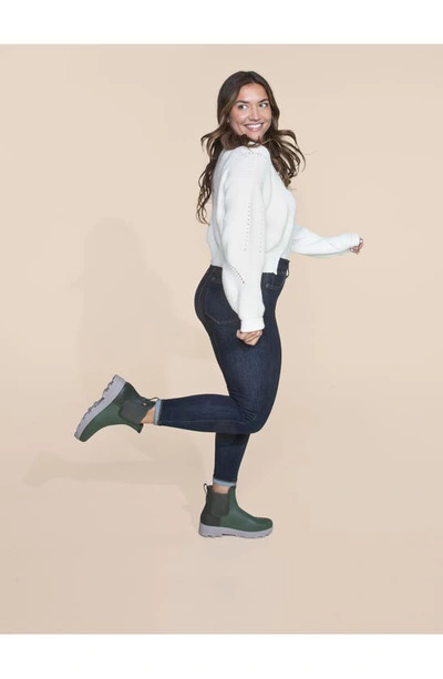 Bogs Holly Waterproof Chelsea Boot In Green Ash