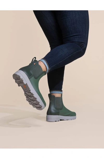 Bogs Holly Waterproof Chelsea Boot In Green Ash