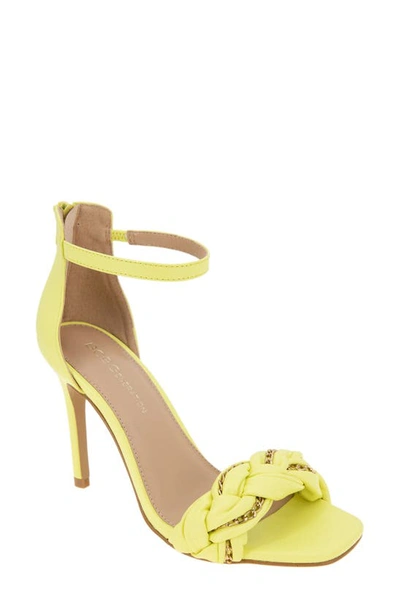 Shop Bcbgeneration Isabel Ankle Strap Sandal In Canary Yellow