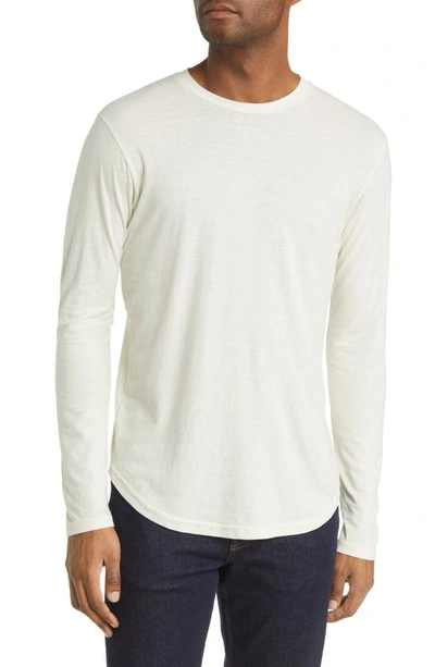 Shop Goodlife Tri-blend Long Sleeve Scallop Crew T-shirt In Seed