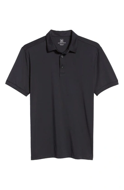 Mizzen + Main Versa Solid Performance Golf Polo In Black Solid