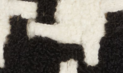 Acne Studios Fringed Houndstooth Alpaca-blend Scarf In White/ Black