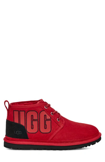 Shop Ugg Neumel Graphic Water-resistant Shoe In Samba Red / Black Suede