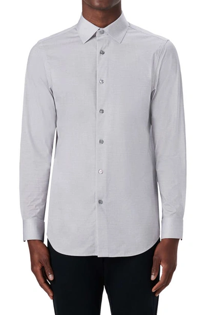 Shop Bugatchi Ooohcotton® Button-up Shirt In Platinum