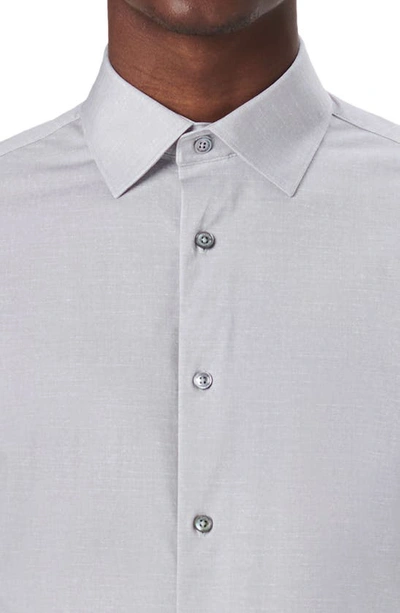 Shop Bugatchi Ooohcotton® Button-up Shirt In Platinum