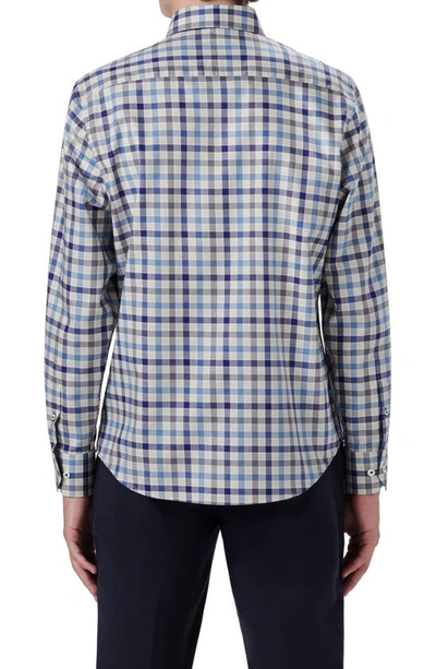 Shop Bugatchi Classic Fit Check Button-up Shirt In Stone