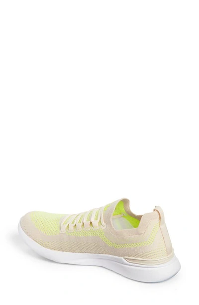 Apl Athletic Propulsion Labs Techloom Breeze Knit Running Shoe In Beach / Energy / White