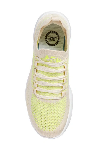 Apl Athletic Propulsion Labs Techloom Breeze Knit Running Shoe In Beach / Energy / White