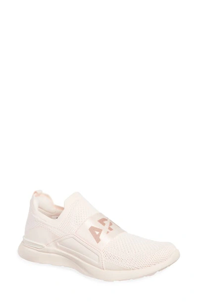 Shop Apl Athletic Propulsion Labs Techloom Bliss Knit Running Shoe In Triple Creme / Rose Dust