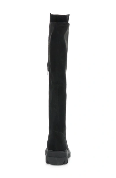 Bos. & Co. Jemmy Waterproof Over The Knee Boot In Black Suede/ Suede Stretch