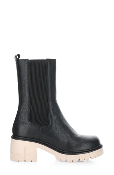 Bos. & Co. Brunas Waterproof Chelsea Boot In Black/ Pink Feel/ Elastic
