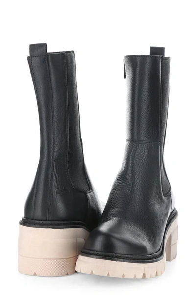 Bos. & Co. Brunas Waterproof Chelsea Boot In Black/ Pink Feel/ Elastic