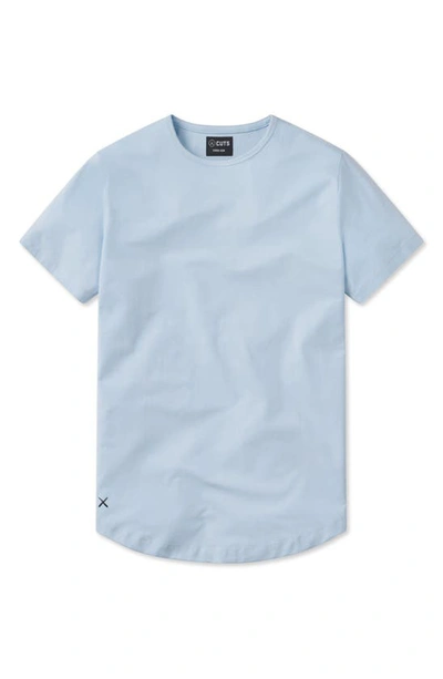 Shop Cuts Trim Fit Crewneck Cotton Blend T-shirt In Sky