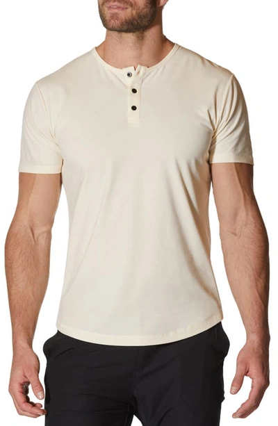 Shop Cuts Trim Fit Short Sleeve Henley In Ivory