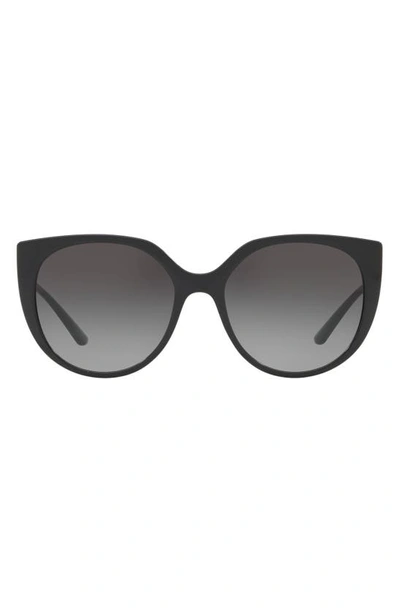 Shop Dolce & Gabbana 54mm Mirrored Cat Eye Sunglasses In Black Gradient
