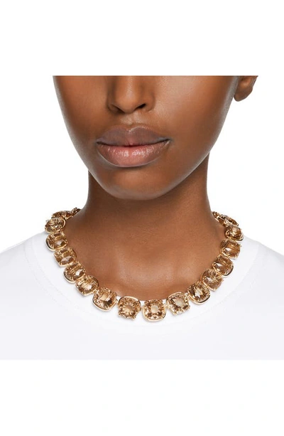 Shop Swarovski Harmonia Collar Necklace In Light Topaz