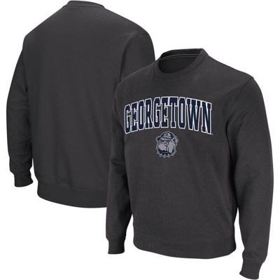 Shop Colosseum Charcoal Georgetown Hoyas Arch & Logo Crew Neck Sweatshirt