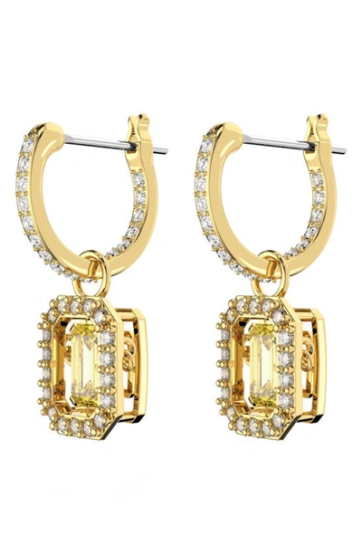 Shop Swarovski Millenia Dancing Crystal Drop Earrings In Yellow