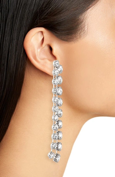 Shop Isabel Marant Midnight Dancin' Crystal Chain Linear Drop Earrings In Transparent/ Silver