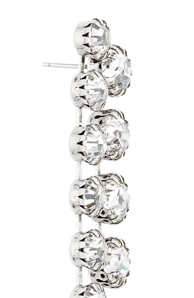 Shop Isabel Marant Midnight Dancin' Crystal Chain Linear Drop Earrings In Transparent/ Silver