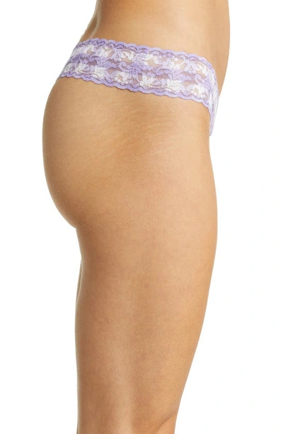 Shop Hanky Panky Print Lace Low Rise Thong In Varsity Gingham