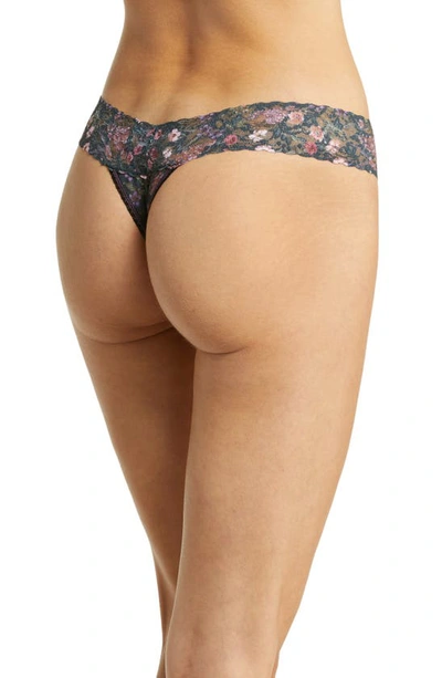 Shop Hanky Panky Print Lace Low Rise Thong In Myddelton Gardens