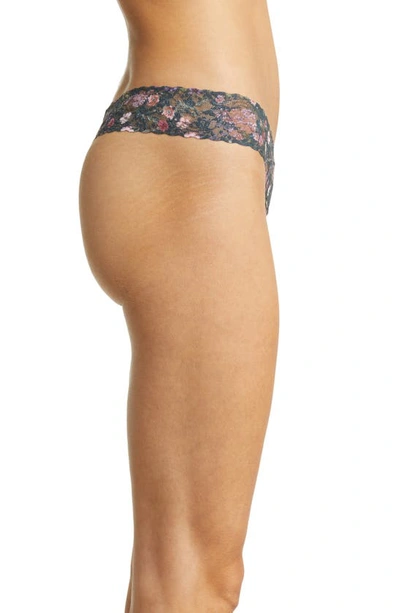 Shop Hanky Panky Print Lace Low Rise Thong In Myddelton Gardens