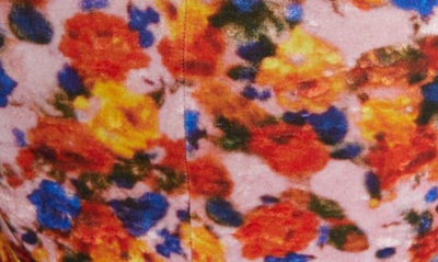 Shop Isabel Marant Giloyela Floral Crushed Velvet Turtleneck In Orange