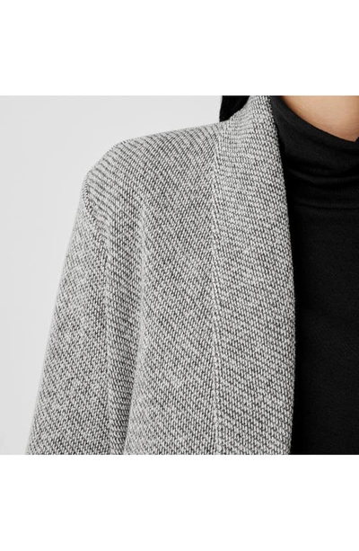 Shop Eileen Fisher Shawl Collar Knit Jacket In Ash