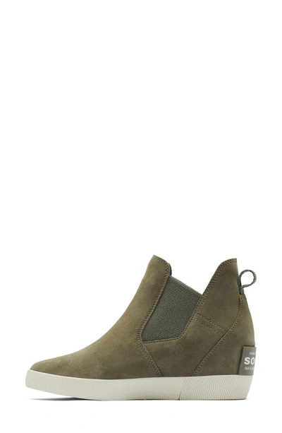 Shop Sorel Out N About Slip-on Wedge Shoe Ii In Stone Green/ Laurel
