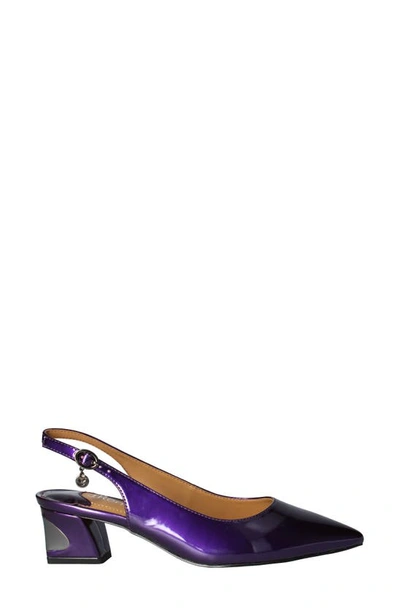 J. Reneé J.renée Shayanne Slingback Pointed Toe Pump In Purple