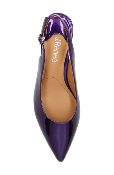 J. Reneé J.renée Shayanne Slingback Pointed Toe Pump In Purple