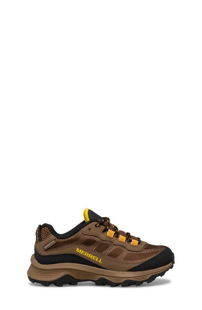 Shop Merrell Kids' Moab Speed Low Waterproof Sneaker In Walnut