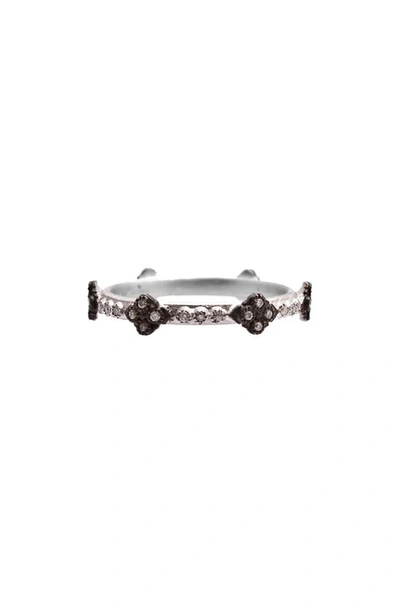 Shop Armenta New World Diamond Stack Ring In Silver