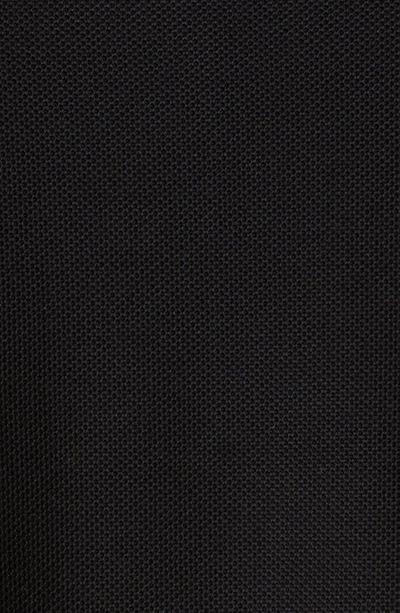 Burberry Logo Embroidered Straight Hem Cotton Polo Shirt In Black