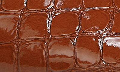 Sam Edelman Fawn Block Heel Bootie In Rust Croc Patent
