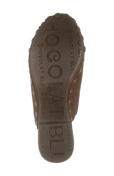 Chocolat Blu Gemini Platform Clog In Chocolate Suede