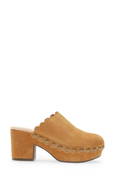 Chocolat Blu Gemini Platform Clog In Tan Suede