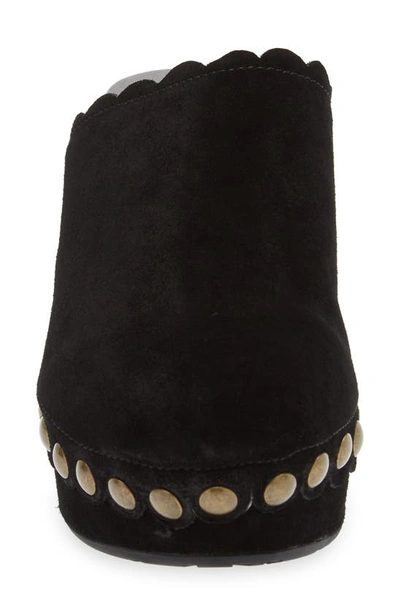 Chocolat Blu Gemini Platform Clog In Black Suede