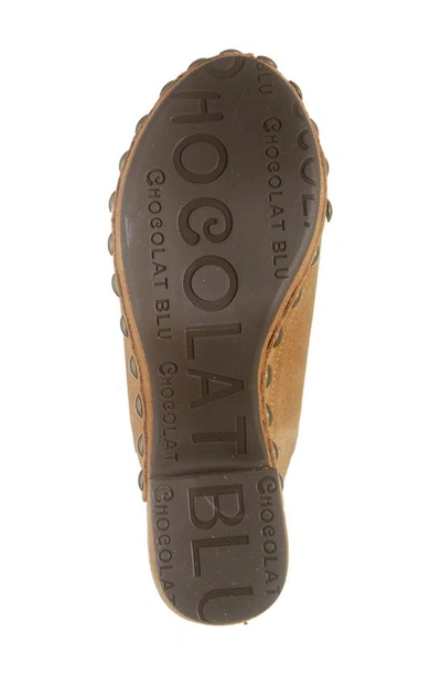Chocolat Blu Gemini Platform Clog In Tan Suede