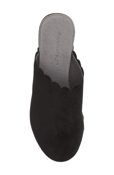 Chocolat Blu Gemini Platform Clog In Black Suede