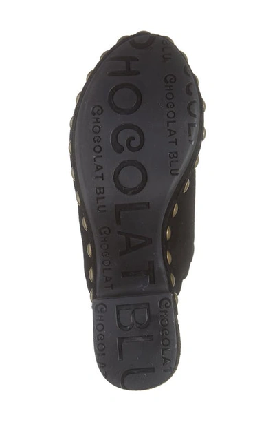 Chocolat Blu Gemini Platform Clog In Black Suede