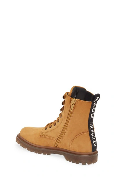 Shop Moncler Petit Mercurious Hiker Boot In Tan