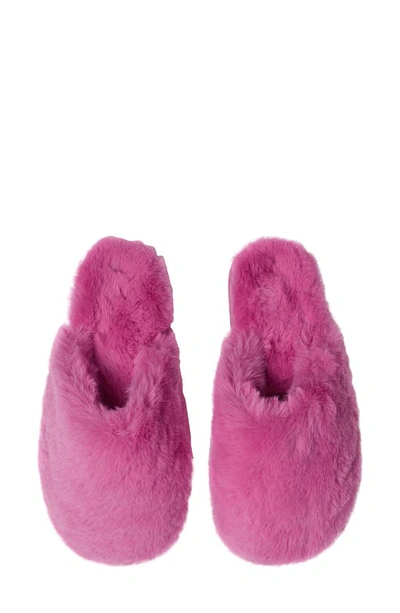 Shop Apparis Melody Faux Fur Slide Slipper In Sugar Pink