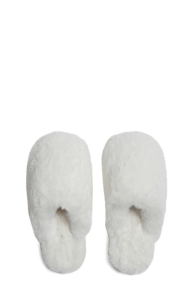 Shop Apparis Melody Faux Fur Slide Slipper In Ivory