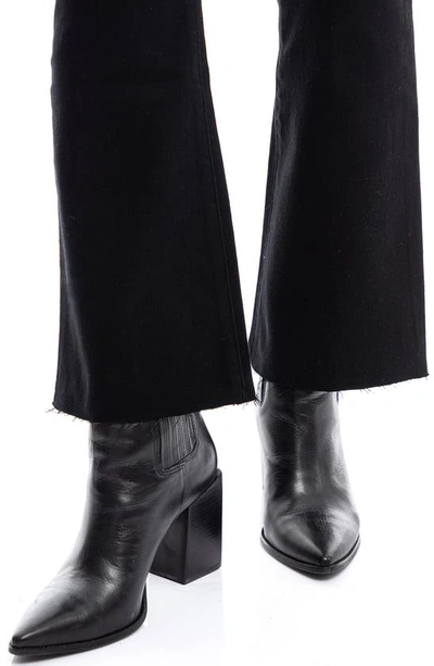 1822 Denim Redenim Over The Bump Raw Hem Demi Bootcut Maternity Jeans In Black