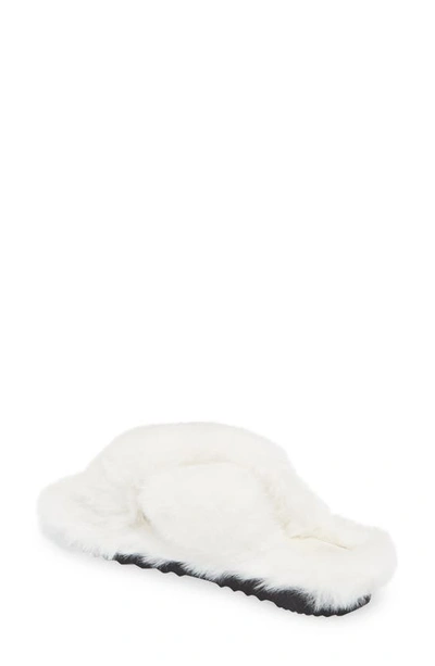 Shop Apparis Biba Faux Fur Scuff Slipper In Ivory