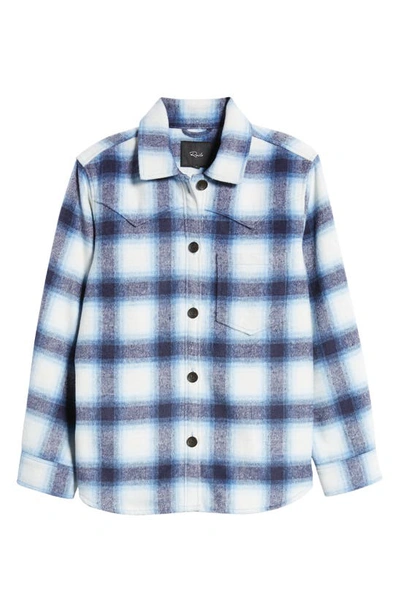 Rails Tripp Plaid Button Down Shirt Jacket In Azure Sapphire