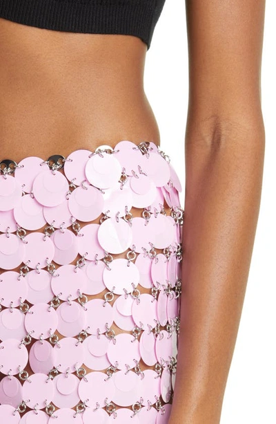 Shop Rabanne Paillette Miniskirt In Pink